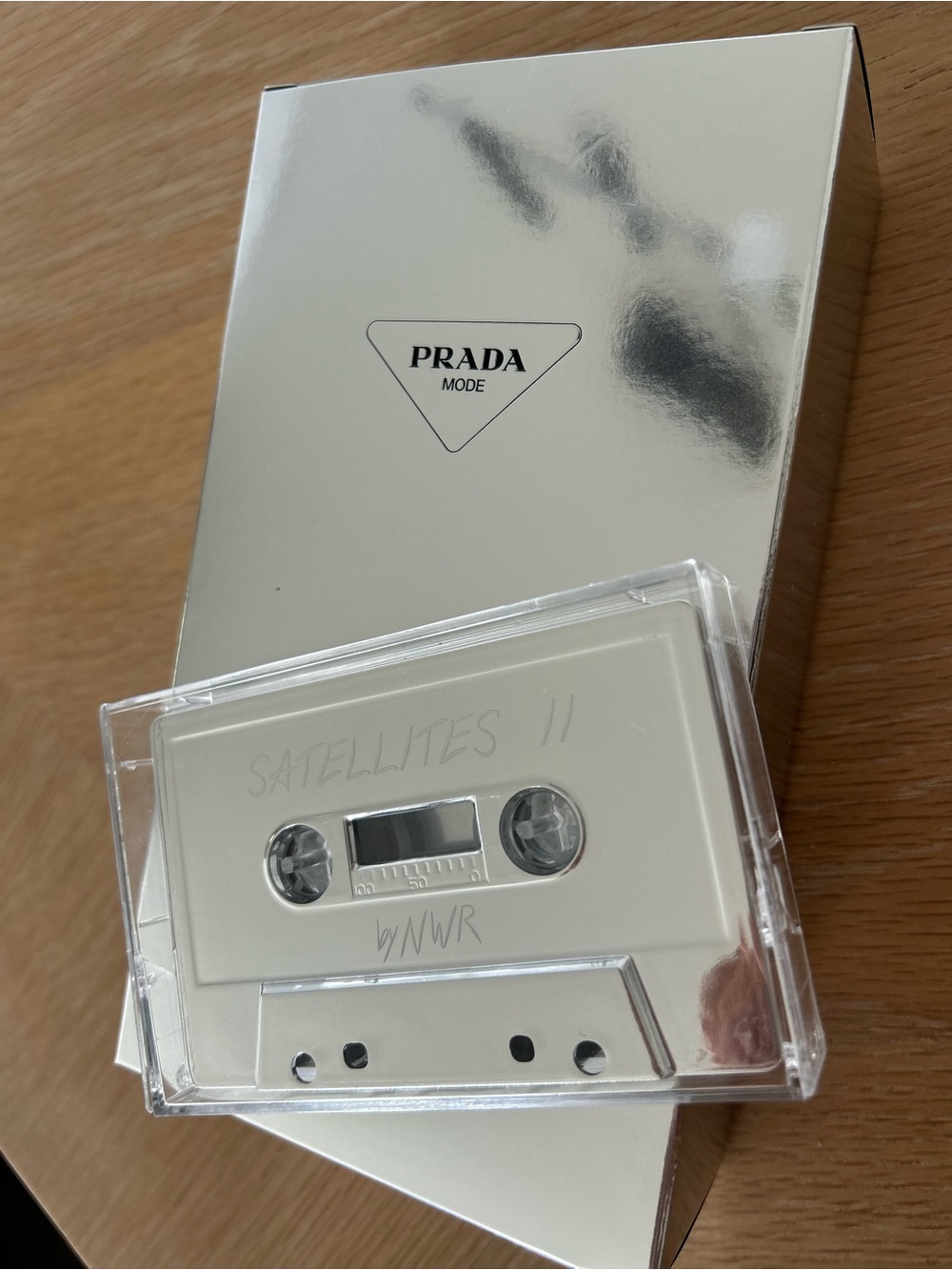 Prada White Cassette-Inspired Portable Audio Accessory